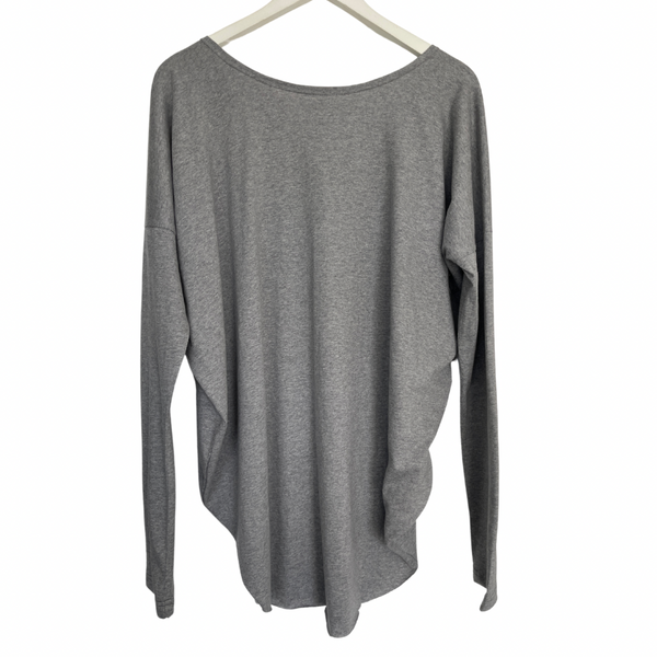 Long sleeve reversible tee grey marle