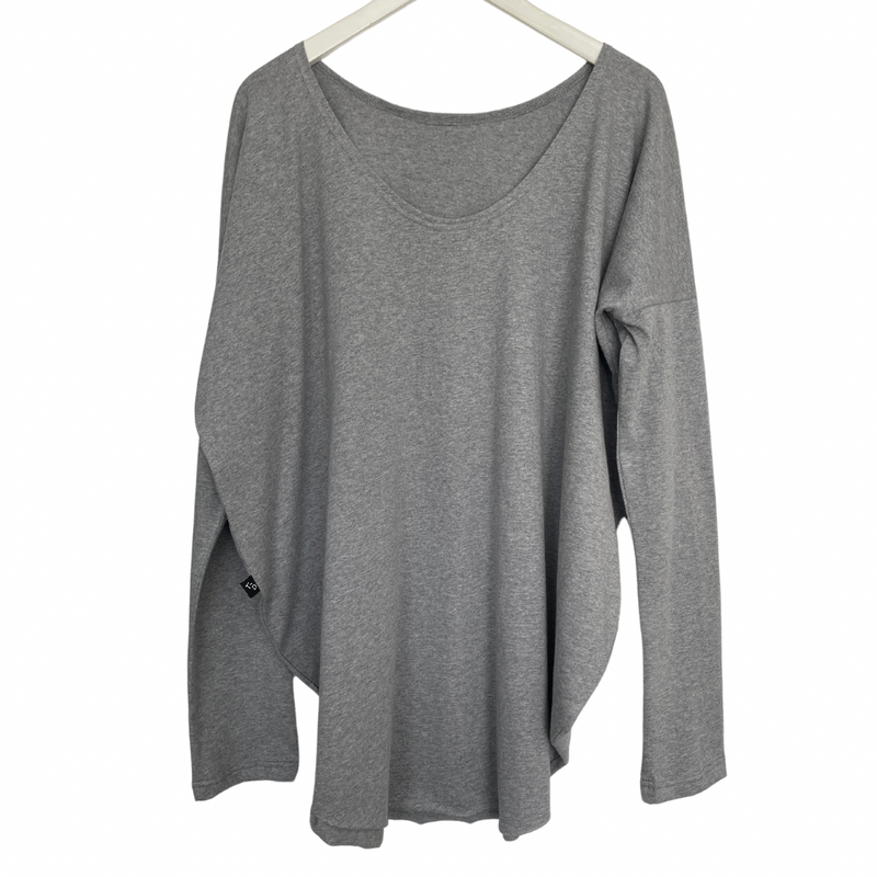 Long sleeve reversible tee grey marle