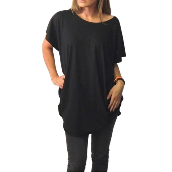 GOTS Certified Organic Round Neck Circular Tee Black