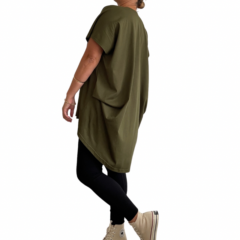 GOTS CERTIFIED ORGANIC COTTON TEE KHAKI 