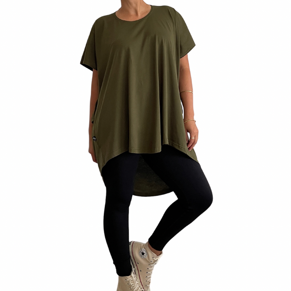 GOTS CERTIFIED ORGANIC COTTON TEE KHAKI 